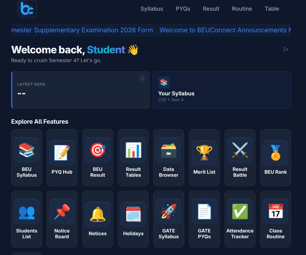 BEU Connect screenshot